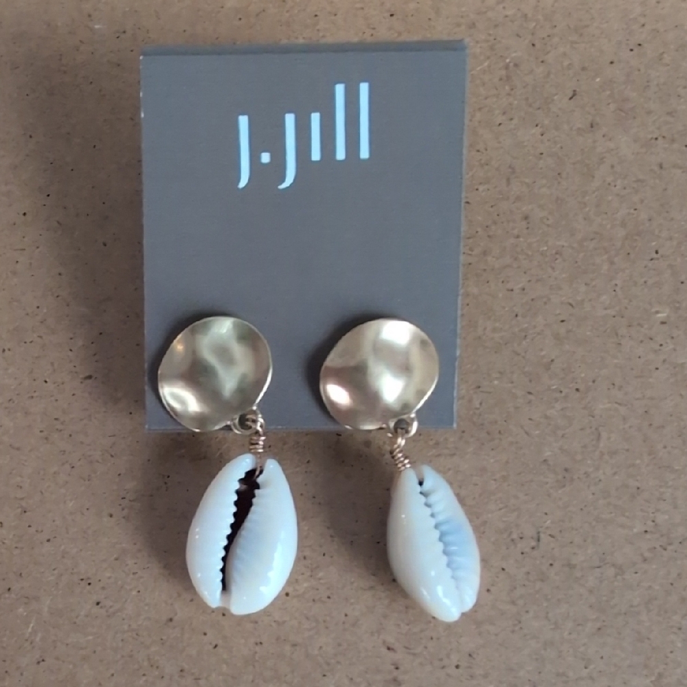 J. Jill Gold and Cream Shell Earrings